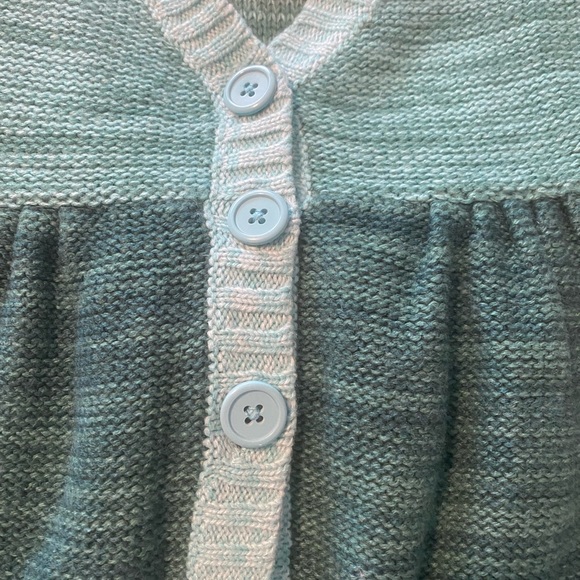 Girls Knitted Button Up Sweater Dress - Picture 4 of 5